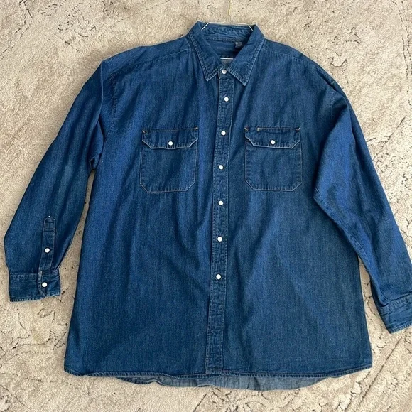Denim Pearl-Snap Shirt - Picture 3 of 11